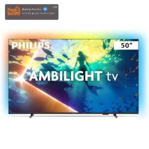 Smart TV Ambilight PHILIPS 50" 4K, 50PUG8100/78 | Comando de Voz, HDR10+/Dolby Atmos, VRR/ALLM, Bluetooth - Imagem 1