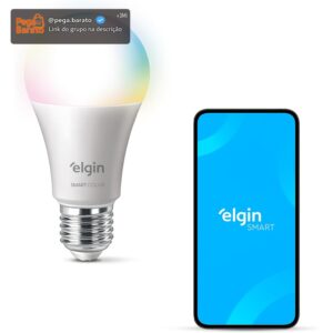 Lâmpada Inteligente Mais Potente 15W Smart Color RGB Wifi Elgin compatível com Alexa e Google Home - Imagem 1