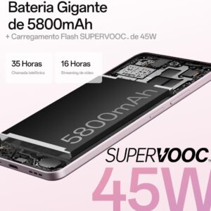 Smartphone OPPO A5 Pro 5G 256GB 8GB Ram | IP69, 50MP AI Câmera, Bateria 5800mAh, NFC, Rosa Pastel - Imagem 3