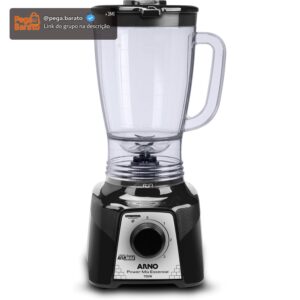 Liquidificador Arno Power Mix 700W LQ19, Preto, Jarra de 2,4L, 4 Lâminas AFIAMAX 18% Mais Afiadas, 3 Velocidades, Alta Durabilidade e Desempenho Superior, 220V - Imagem 1