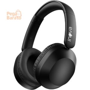 Fone de Ouvido Bluetooth INAVA Headphone Bluethooth, Preto | 25h, Áudio Hi-Res, Headset com Microfone, ENC, Suitable for Travel, Home, and Office Use - Imagem 1