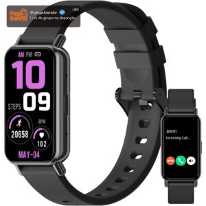 PEJE Band 1,1.45" TFT Tela, Smartwatchs,IP68 à Prova d‘Água,Relogio Smartwatch Feminino,100+ Modos Esportivos, Notificações Inteligentes, Assistente de Voz, Compatível com iOS/Android（Preto） - Imagem 1