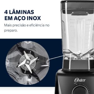 Liquidificador Oster 3,2L, 220V | 1400, Full, Preto - Imagem 7