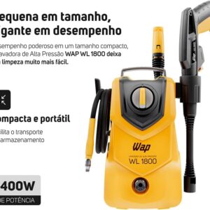 Lavadora de Alta Pressão WAP 1500psi 127V | WL 1800, 1400W, 360L/h, Portátil, com Jato em Leque e Concentrado - Imagem 7