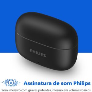 Fone de Ouvido Sem Fio TWS PHILIPS TAT1109BK/00 Bluetooth | Com Microfone, Até 24 horas de bateria, Preto - Imagem 6
