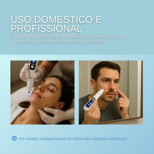 Caneta Elétrica Profissional para Remoção de Manchas, Display Digital LED, Tecnologia Ion, USB Recarregável, com Agulhas, Uso Estético - Imagem 8