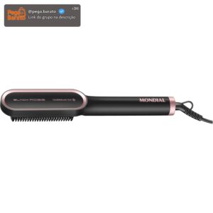 MONDIAL Escova Alisadora Black Rose, Preto/Rose, Bivolt - EA-07 - Imagem 1