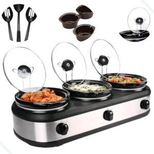 Rechaud Elétrico Triplo Buffet Slow Cooker 3 Panelas 220v - Imagem 2