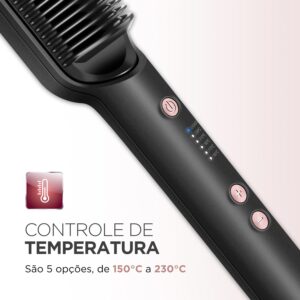 MONDIAL Escova Alisadora Black Rose, Preto/Rose, Bivolt - EA-07 - Imagem 5