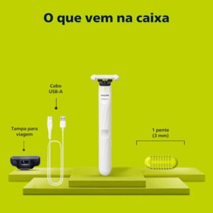Aparador de Pelos Íntimo Philips OneBlade Intimate À prova d'água | QP1924/10, Bivolt - Imagem 9