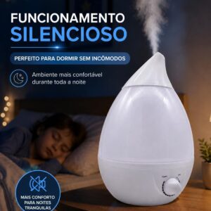 Umidificador De Ar Ultrassônico 2,6L Com Led 7 Cores, Bico Direcional, Controle De Névoa, Até 10H De Autonomia, Bivolt, Silencioso, Com Canetinhas E Adesivos Para Personalização Infantil - Imagem 3