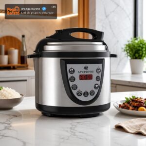Panela de Pressão Elétrica Digital 4L 220V Inox Multifuncional com Timer Programável e Sistema de Segurança Inteligente - Imagem 1
