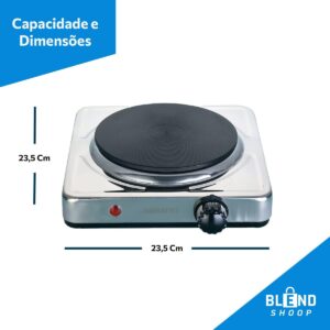 Fogão Elétrico de Mesa Agratto um Prato, 1500W | FMA-01, 220V - Imagem 2