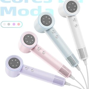 GOKOCO Secador De Cabelo Profissional 110v 127v, 120000 RPM High Speed Hair Dryer 1600W com Display Digital LED e Bocal de ar Magnético,GD029 Roxo - Imagem 8
