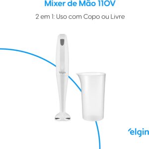 Mixer de Mão 200W Elgin Compacto e Leve, ergonômico e fácil de limpar Branco 110v - Imagem 6