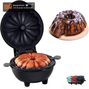 Máquina de Fazer Bolos Doces Assadeira Portátil Mini Cake Maker Elétrica Preparo Rapido Antiaderente 110v 350w Potencia (Cores Sortidas) - Imagem 1