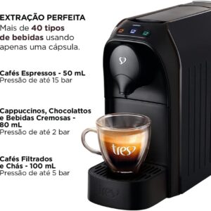 Cafeteira Espresso e Multibebida 3 Corações Passione | TRES, Preta, 220V - Imagem 3