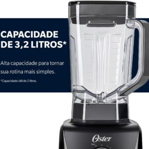 Liquidificador Oster 3,2L, 220V | 1400, Full, Preto - Imagem 4