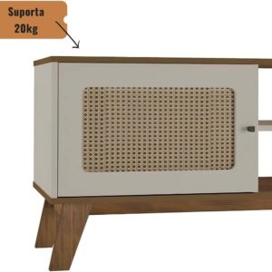 Rack para Tv ate 75" com 2 portas CHARLOTTE cor Pinho/Off White - Artely - Imagem 7