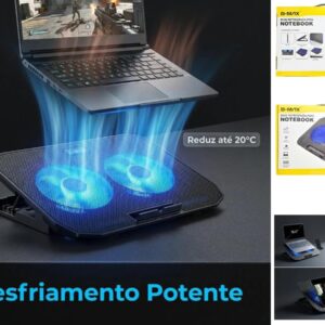 Generic, Base Suporte Notebook Refrigerada Ajustável Até 17 Polegadas Com Usb e Silencioso - Imagem 5