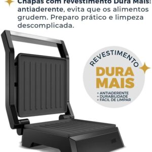 Grill Britânia Abertura 180º 520W BGR06A Dura Mais 220V - Imagem 5