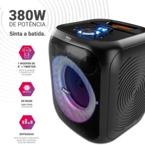 Caixa de Som Amplificada Philco PCX4800 380W | Flash Lights - Imagem 3