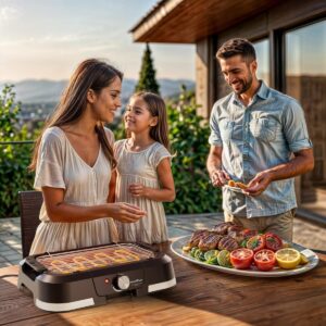 Churrasqueira Elétrica Britânia 1500W Menos Fumaça BCQ10A 127V - Imagem 2