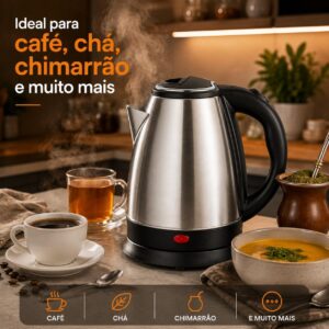Chaleira Elétrica Inox 1,8 Litro (220v) - Imagem 4