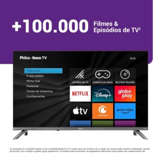 Smart TV 32" Philco Roku TV Dolby Áudio HDR10 P32CRB - Imagem 8