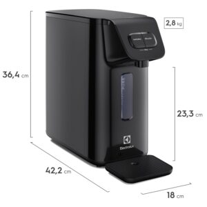 Electrolux Purificador de Água Gelada Fria e Natural Elétrico Compacto Eletronico placa Electrolux Filtro refil 6 meses ou 3000l Bivolt preto PE15P - Imagem 3