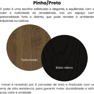Estante Organizadora com porta basculante MATCH cor Pinho/Preto - Artely - Imagem 23