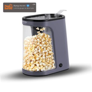 Pipoqueira Elétrica Mallory Gourmet, 220V | 1200W, Pipoca Sem Óleo, Reservatório Transparente, Botão Liga/Desliga, Pés Antiderrapantes - Imagem 1