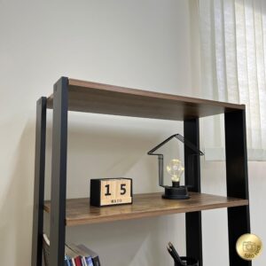 Estante Organizadora com porta basculante MATCH cor Pinho/Preto - Artely - Imagem 18