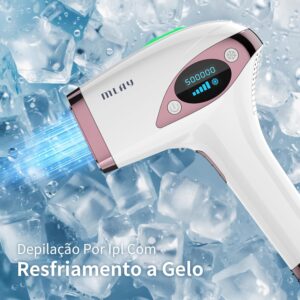 Depilador a Laser IPL MLAY T4 com Resfriamento, Aprovado pela ANVISA, Luz Pulsada para Uso Doméstico, Redução Visível de Pelos com Uso Contínuo, Unissex, para Rosto, Axilas e Corpo, Bivolt - Imagem 4