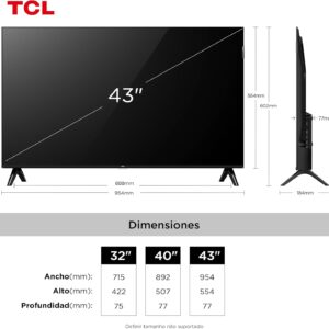 TCL, Smart TV, 43 Polegadas, FHD QLED, WiFi, Bluetooth, Google TV, 2 HDMI, HDR10, Dolby Audio, 43S5K - Imagem 3