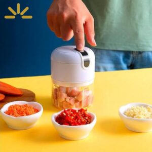 Mini Processador De Alimentos 3 Lâminas Elétrico Bivolt Usb ( Cores variadas) - Imagem 2