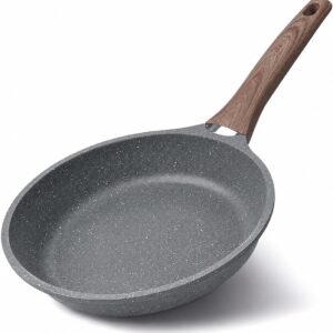 Frigideira de Cerâmica Antiaderente 24cm com Cabo Efeito Madeira | Compatível com Fogão a Gás, Elétrico e Indução | Cozinha Saudável com Menos Óleo | Fácil Limpeza | Distribuição Uniforme de Calor - Imagem 9