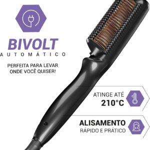 Escova Alisadora Philco Bivolt 210°C PEA01A BIVOLT - Imagem 2
