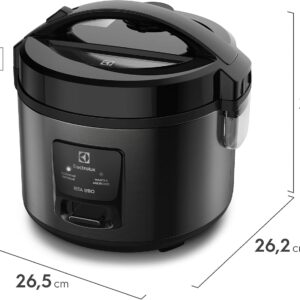 Electrolux Panela Elétrica Electrolux vapor arroz capacidade 2L 6 Xícaras 2 em 1 timer panela removivel antiaderente tampa com visor transparente ERC10 inox 127v por Rita Lobo - Imagem 3