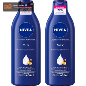 NIVEA Kit Loção Hidratante Milk Pele Seca a Extrasseca 400ml (2 unidades) - Imagem 1