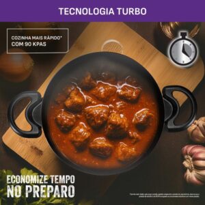 Panela de Pressão Rochedo Clipso 4,5L de Capacidade | Revestida, Vermelha, com Fechamento Externo - Imagem 8