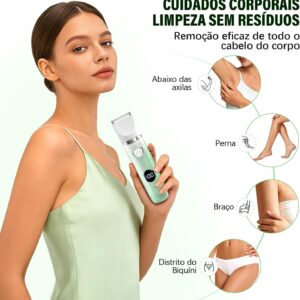 2 em 1 Aparador de biquíni para mulheres - barbeador elétrico indolor, IPX7 à prova d'água, Carregável, aplicável a biquíni, pernas, braços e axilas - Imagem 2