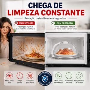 Tampa Anti-Respingo para Micro-ondas com Válvula de Vapor, Protetor Transparente para Aquecer Alimentos sem Sujeira, Reutilizável, Fácil de Limpar, Proteção Contra Respingo e Odor - Imagem 3