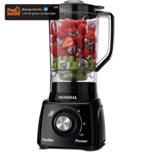 MONDIAL Liquidificador Turbo Power, Preto, 550W, 220V - L-99 FB - Imagem 1
