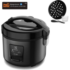 Electrolux Panela Elétrica Electrolux vapor arroz capacidade 2L 6 Xícaras 2 em 1 timer panela removivel antiaderente tampa com visor transparente ERC10 inox 127v por Rita Lobo - Imagem 1