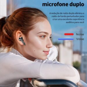 Fones de Ouvido Bluetooth 5.3 Fones de Ouvido Sem Fio, Preto | 42 Horas de Reprodução, Fones de Ouvido Esportivos, IPX5 à Prova d'Água, Graves Profundos, para iOS Android - Imagem 4