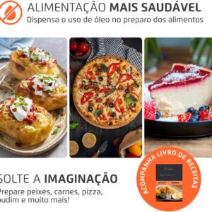 MONDIAL Fritadeira Air Fryer Forno Oven Digital 25L, Preto/Inox, 2000W, 110V - AFO-25L-BI - Imagem 10