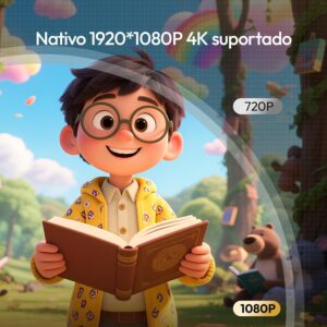 VEVSHAO A16 Projetor Full HD 1080P Nativo,400 ANSI Lumens, Android 12,Wi-Fi 6 Dual Band e Bluetooth 5.0,Foco Automático,Keystone Automático,Rotação 360°,Tela de 35" a 200",automatic obstacle avoidance - Imagem 6