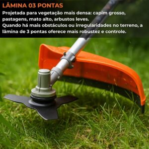 Roçadeira Profissional kNakasaki 75CC 3,6HP Gasolina Completa - Imagem 5
