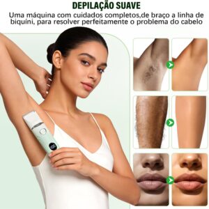 2 em 1 Aparador de biquíni para mulheres - barbeador elétrico indolor, IPX7 à prova d'água, Carregável, aplicável a biquíni, pernas, braços e axilas - Imagem 6